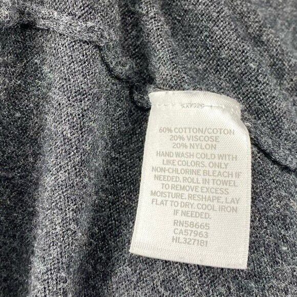 Trouve Gray Long Sleeve Open Front Long Cardigan Sweater Pockets XS - Picture 7 of 7